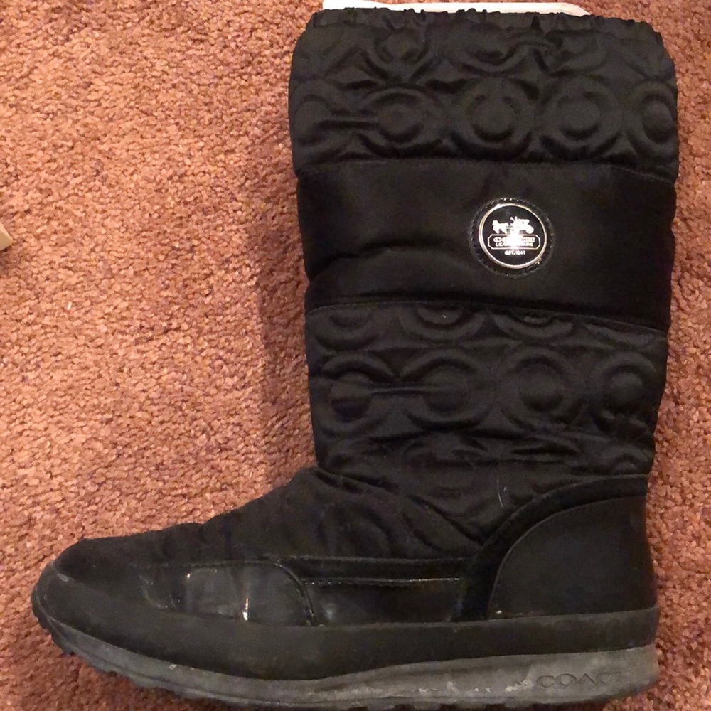 Coach Drexel, Black Snow Boots *LIKE NEW*